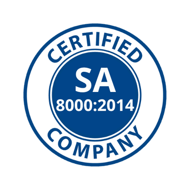 Logo certificazione SA8000:2014